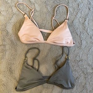 Set of 2 LA Hearts push up swim tops